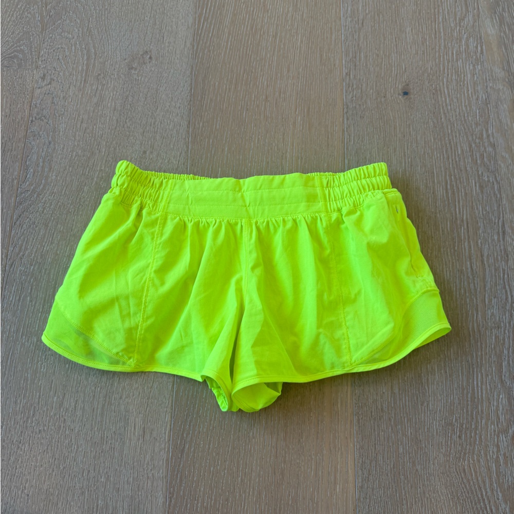 Lululemon Athletica Hotty Hot Bright Lime Shorts